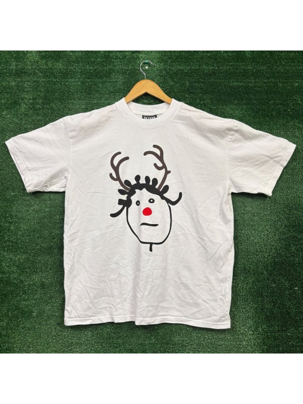 Rihanna Reindeer White T-Shirt Size Large